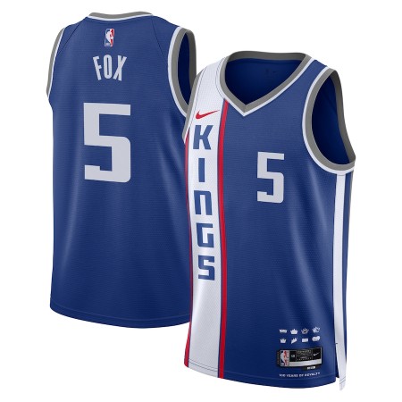 Maillot Homme Sacramento Kings De Aaron Fox 2023-24 Nike City Edition Bleu Swingman Maillot Homme Sacramento Kings De Aaron Fox 2023-24 Nike City Edition Bleu Swingman